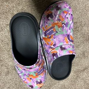 Colorful OOFOS clogs